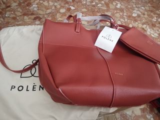 Bolso Polene Rojo Piel