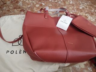 Bolso Polene Rojo Piel
