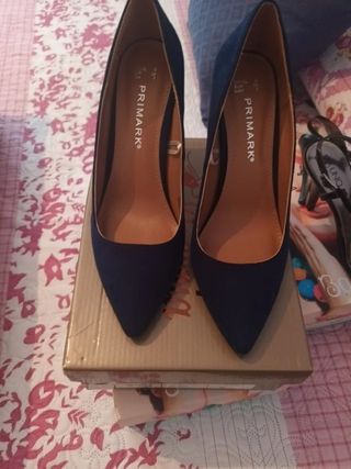 Lote Zapatos Tacón Marrón y Dorado