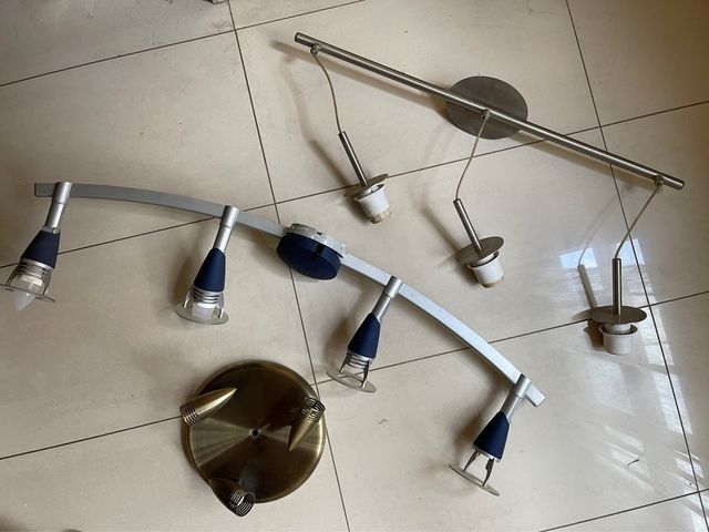 3 Lámparas de Techo Metálicas