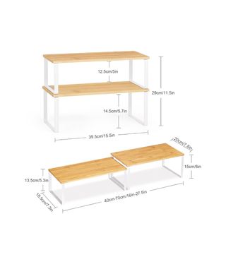 Paquete de 4 organizadores de estantes de cocina 