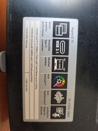 Acer Aspire E 15 ES1-575G-76VN