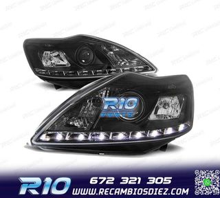 FAROS DAYLIGHT PARA FORD FOCUS II RESTILING 08-10 CROMADOS R
