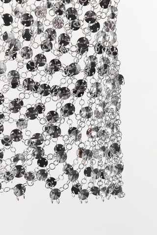 Top Metálico Joyas Plata Zara Talla Única