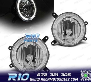 FAROS ANTINIEBLA FORD MUSTANG 04-09 OJOS ANGEL CROMADO
