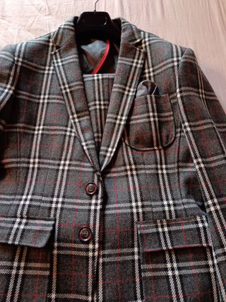 Abito Xagon quadri grigio e rosso taglia M