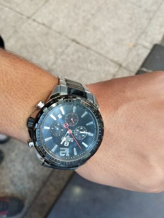 Reloj Racer Negro y Plateado