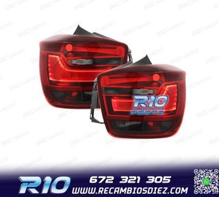 PILOTOS BMW F20 21 11- ROJO NEGRO LED