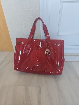 Bolso Armani Grande Plástico Rojo