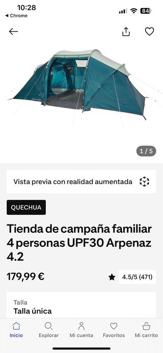 Tienda campaña familiar Decathlon 4.2