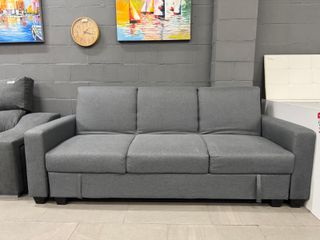 Sofá Cama Gris 210cm + Arcón 