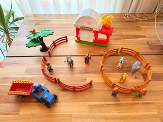 Granja Estilo Playmobil con Animales y Figuras