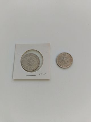 2 Monete in Argento Mozambico Colonia Portoghese