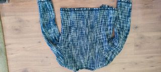 Chaqueta Tweed Mujer Azul y Blanco