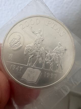 Lote 2 Monedas 2000 Pesetas Plata 1997