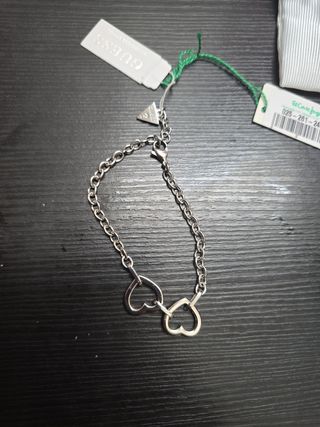 Pulsera Guess Corazones Plata