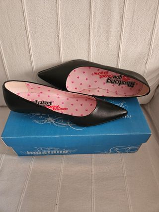 Zapatos Mustang Negros Mujer