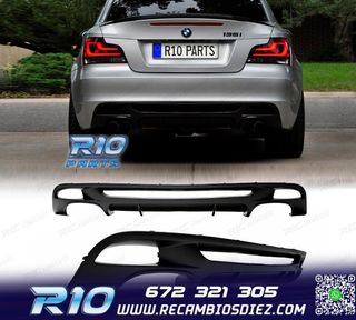 DIFUSOR BMW E82 E88 LOOK M PERFORMANCE DOBLE SALIDA