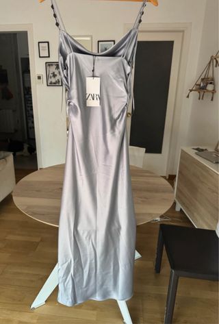 Vestido de fiesta plateado