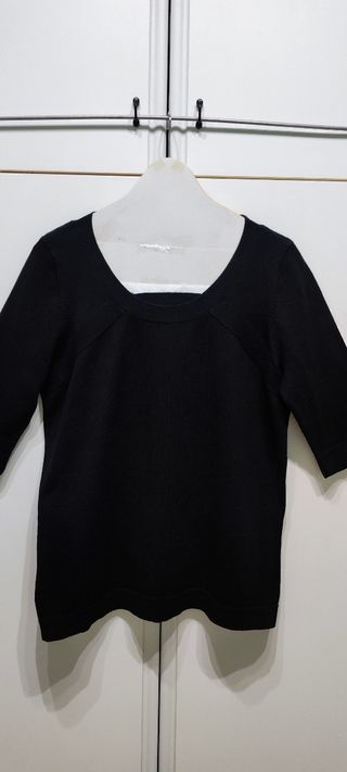 Maglioncino donna mezza manica nero taglia M