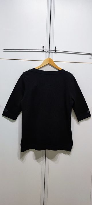 Maglioncino donna mezza manica nero taglia M