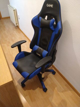 Silla Gamer Azul y Negra