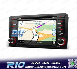 RADIO NAVEGADOR 7" PARA AUDI A3 8P 03-12 USB GPS TACTIL HD