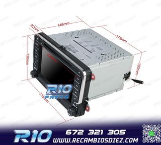 RADIO NAVEGADOR 7" PARA SEAT SKODA VOLKSWAGEN VW USB GPS TAC
