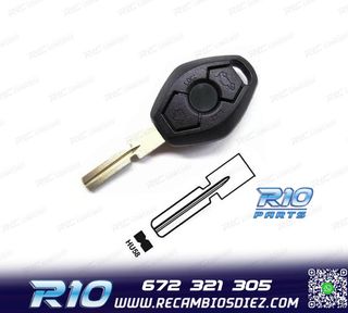 CARCASA LLAVE BMW EXAGONAL ESPADIN RAYADO