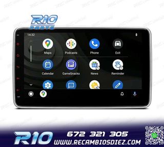RADIO NAVEGADOR 2DIN 10" HD TÁCTIL BLUETOOTH USB SD
