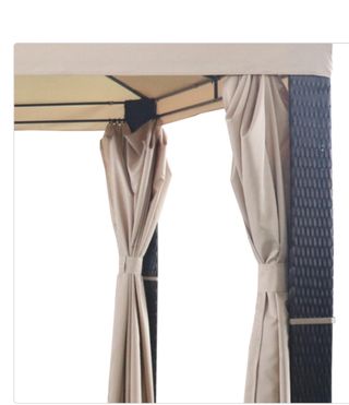 Pérgola aluminio recubierto Ratán 3x4m Beige/Negro