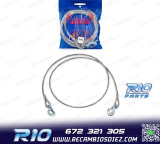 CABLE DE ACERO REMOLQUE CON DOBLE GANCHO