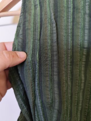 Blusa Zara sin mangas terciopelo verde Talla M