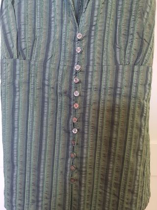 Blusa Zara sin mangas terciopelo verde Talla M
