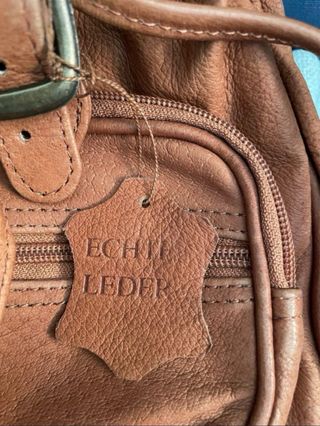 Mochila de piel marrón