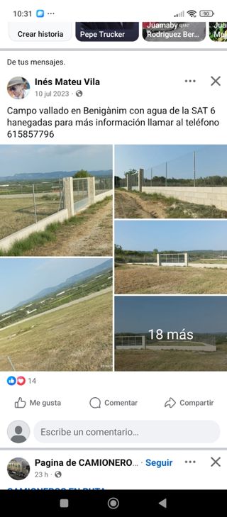 Terreno en Benigànim con agua