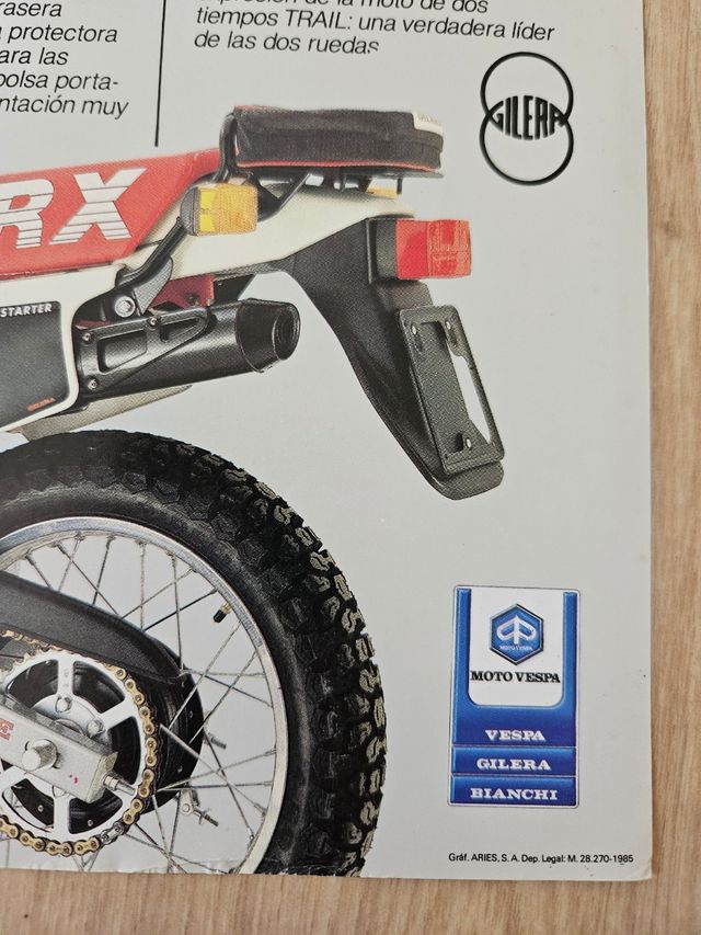 Hoja Publicitaria Moto Gilera RX 200 Arizona