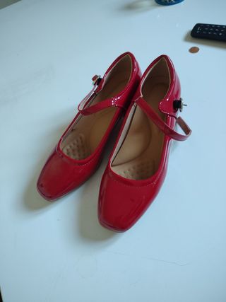 Zapatos niña charol rojos talla 36