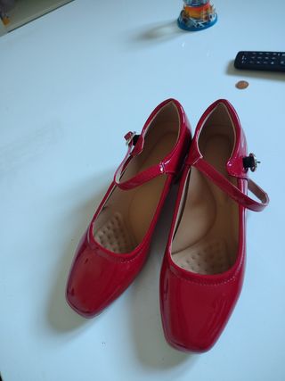 Zapatos niña charol rojos talla 36