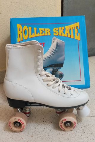 Patines blancos de cuero talla 38