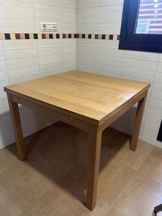Mesa extensible IKEA BJURSTA madera 90-170