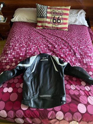 Chaqueta de piel para moto hombre Talla L