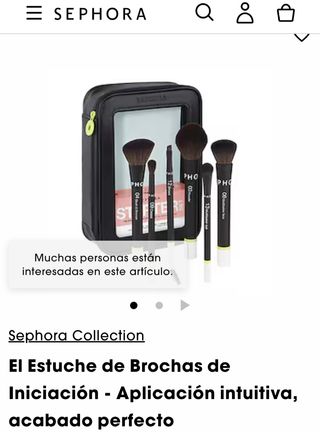 Set de Brochas Sephora con Estuche Negro