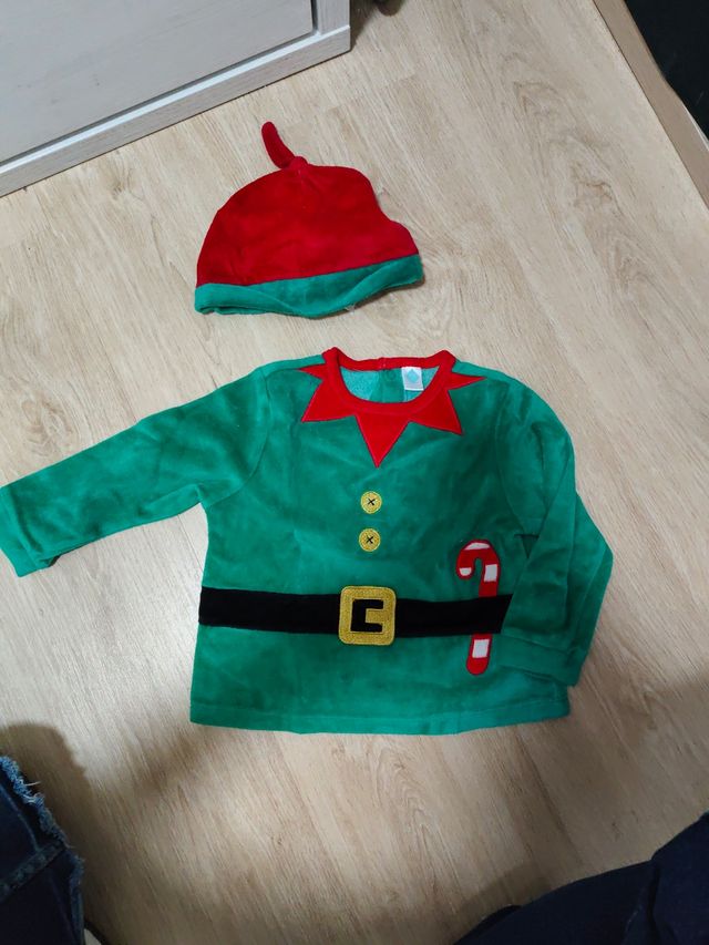 Conjunto de T-Shirt e Chapéu Elf 23 Meses