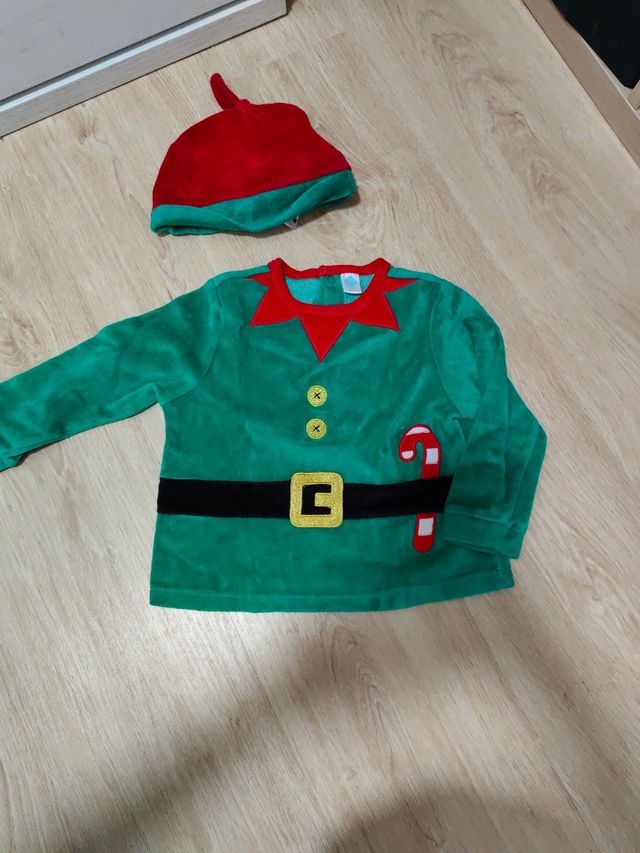 Conjunto de T-Shirt e Chapéu Elf 23 Meses