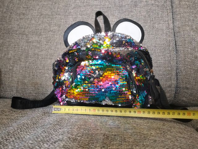 Zainetto bambina paillettes orecchie