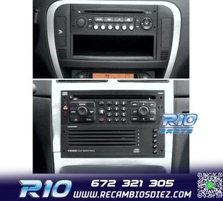 MARCO NEGRO RADIO 2-DIN PARA CITROEN C2 C3 BERLINGO JUMPY FI