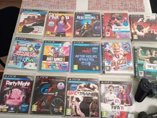 Pack PS3 con 14 juegos, mandos y accesorios