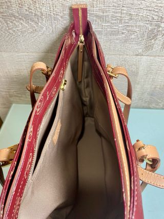 Bolso grande lona y piel El Potro
