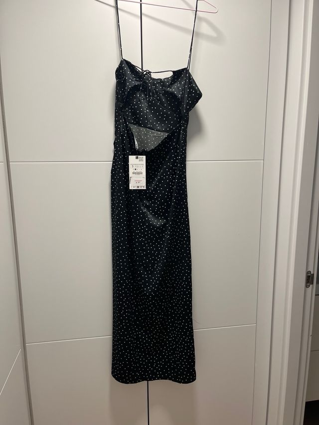 Vestido midi lunares Zara
